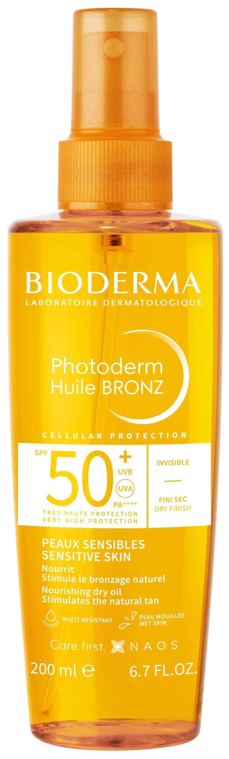 Bioderma Photoderm Huile Bronze - Olio Solare Corpo con Protezione Molto Alta SPF 50+ - 200 ml